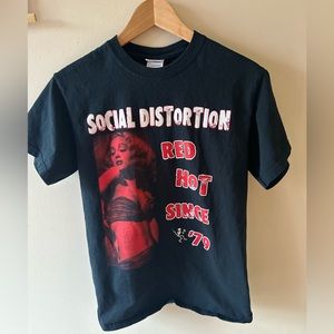 Black Social Distortion Red Hot Since ‘79 Shirt Sleeve Band T Shirt